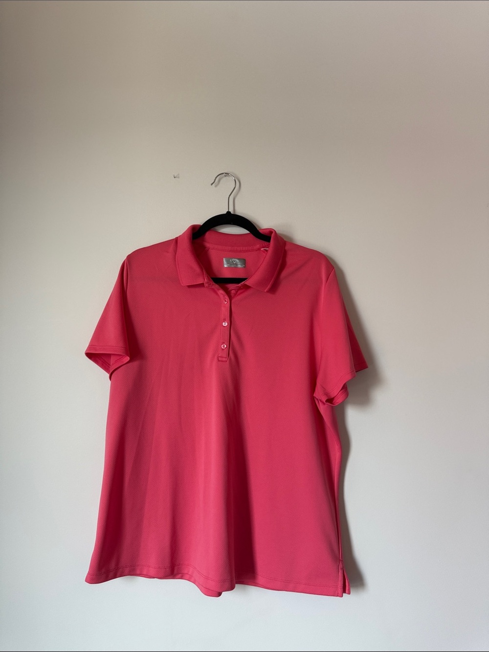 Callaway Women's Hot Pink Button-Down Polo